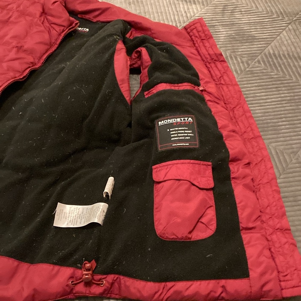 Mondetta Women's Quilted Puffer Vest Down Filled Dark Red Size US L EUC - Picture 5 of 8